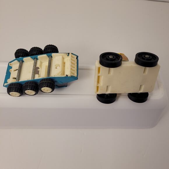 Vintage Toys Lot Of 6 Pieces Wood Train Fisher Price Little People Dune Buggy - Picture 9 of 9